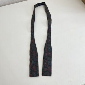 Vintage Brooks Brothers Makers All Silk Bow Tie Paisley Print Printed in England